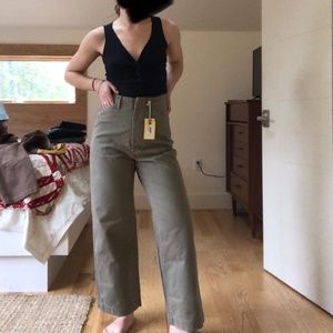 Chimala Unisex Herringbone Cotton Twill Trousers